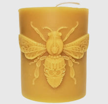 Load image into Gallery viewer, Large Bee Pillar Candle
