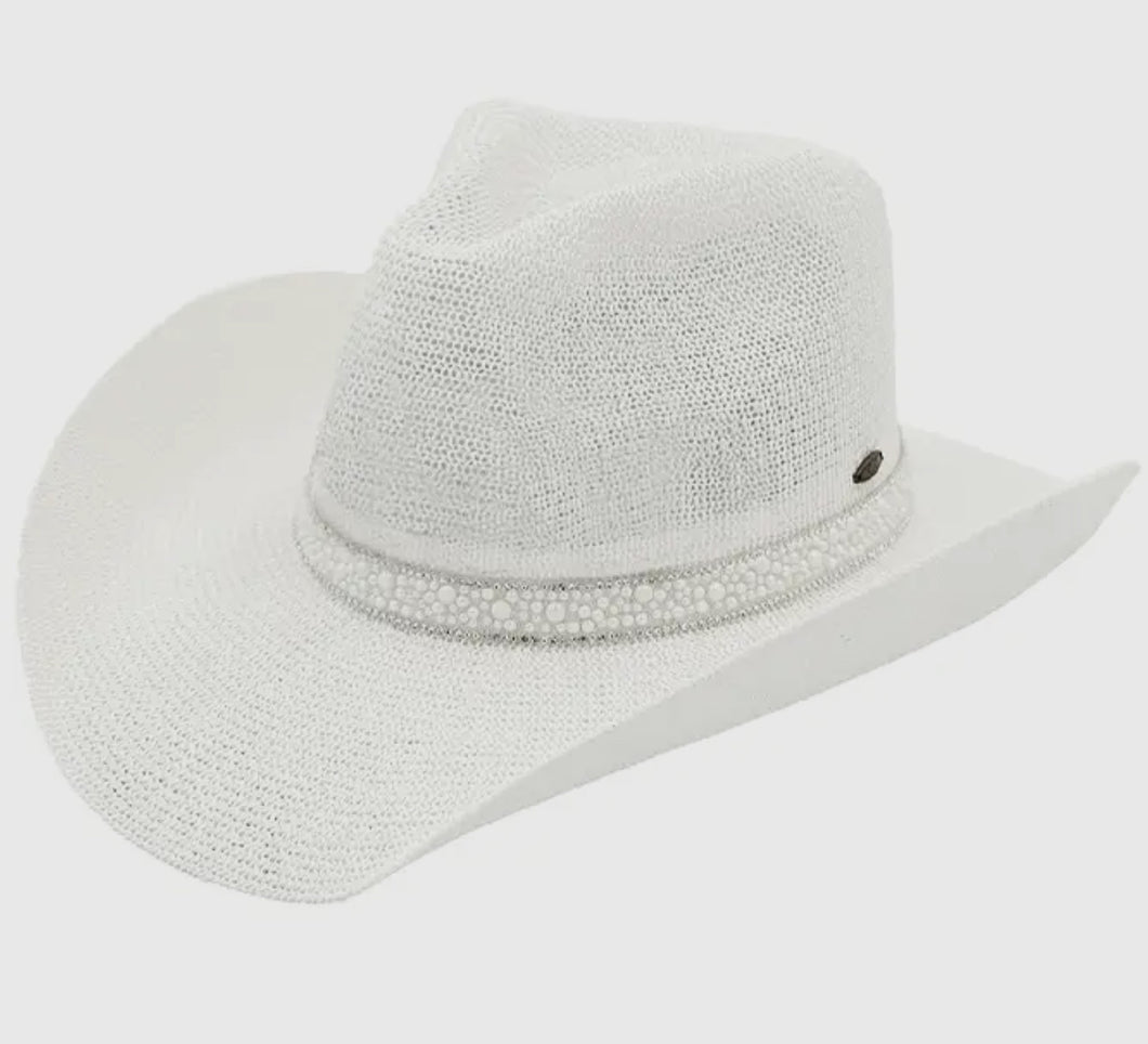 Rhinestone Trim Cowboy Hat