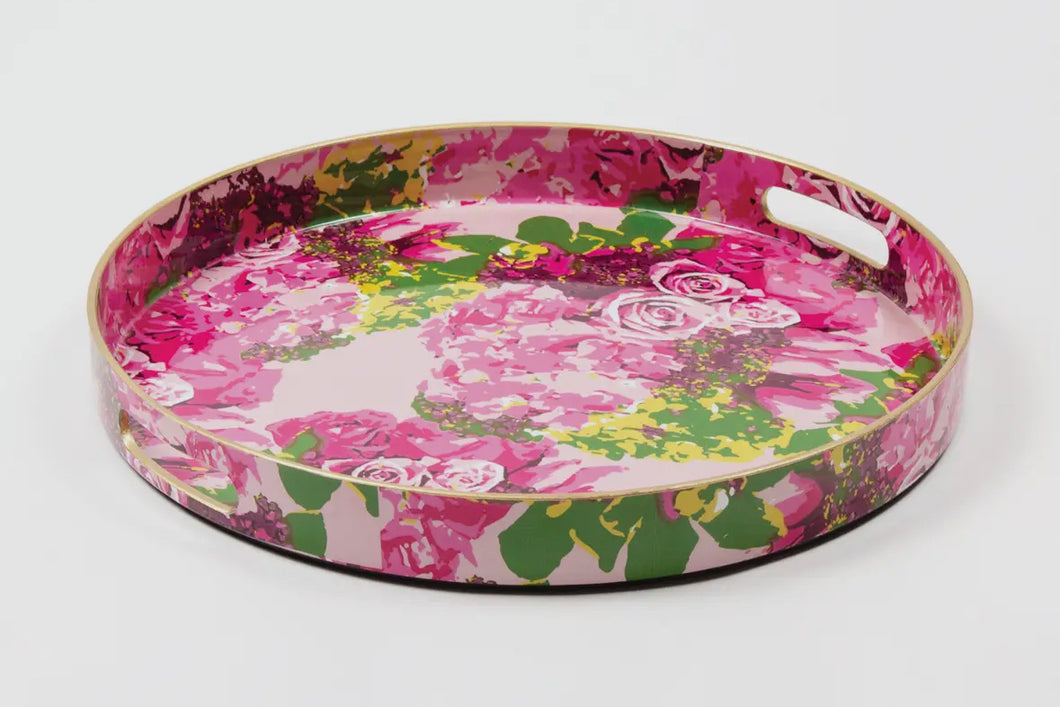 Rose Garden Round Tray