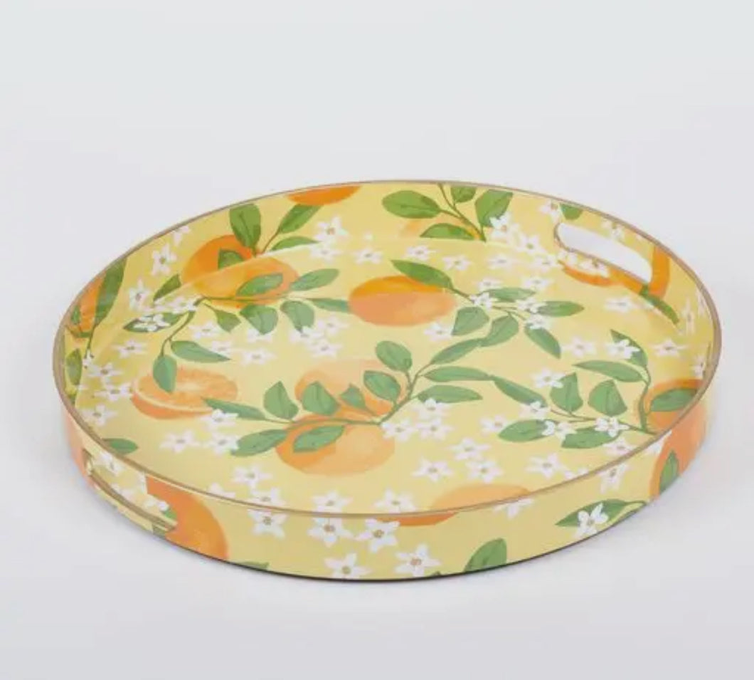 Orange Grove Round Tray