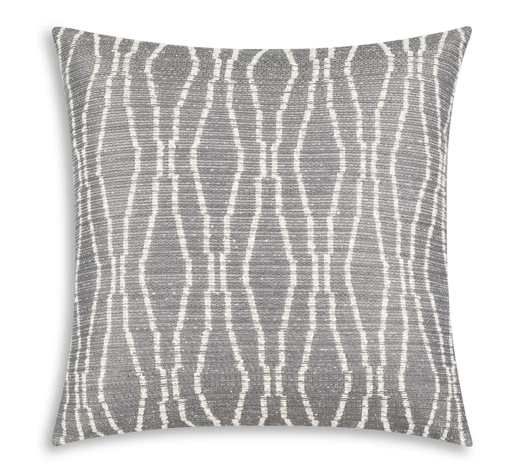 Gray Woven Jacquard Pillow