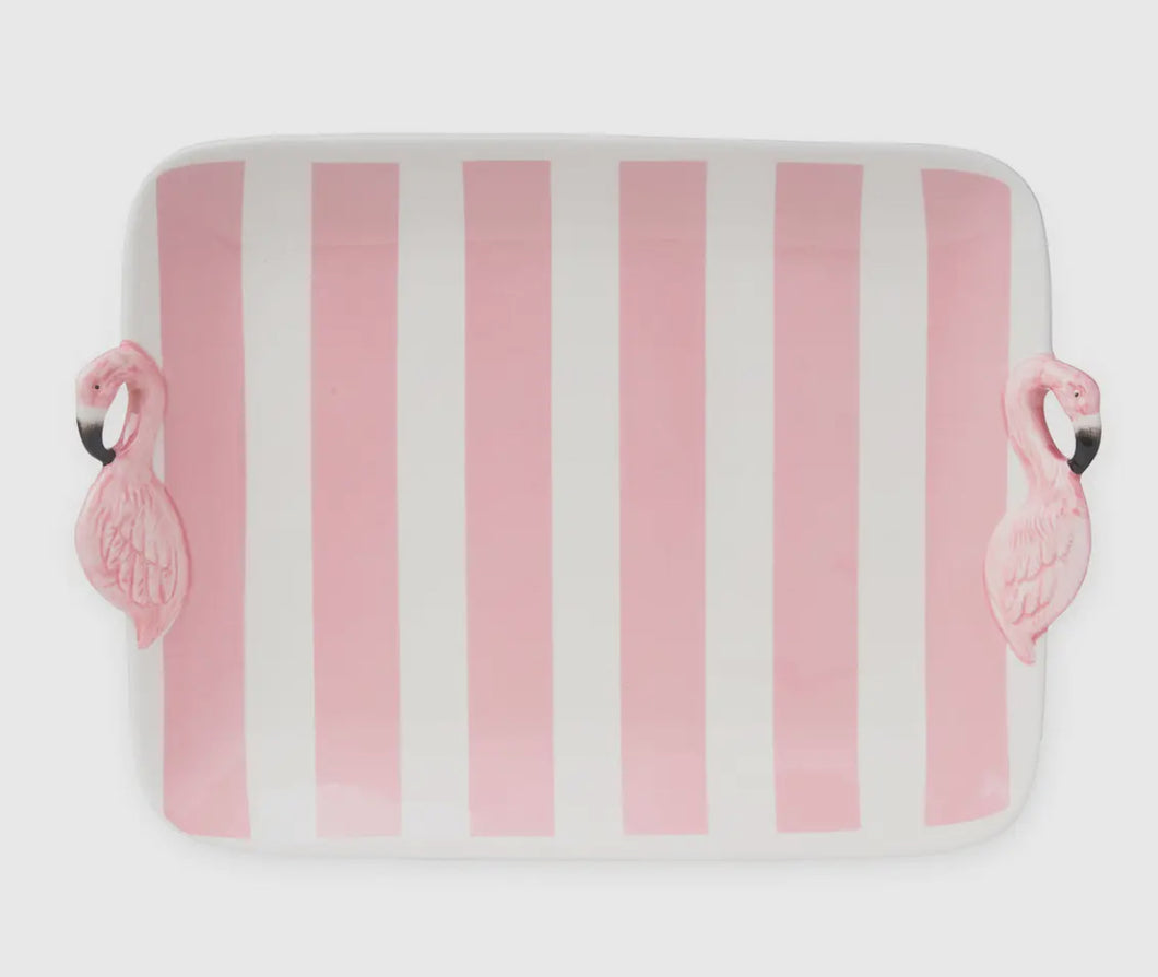 Porcelain Flamingo Tray