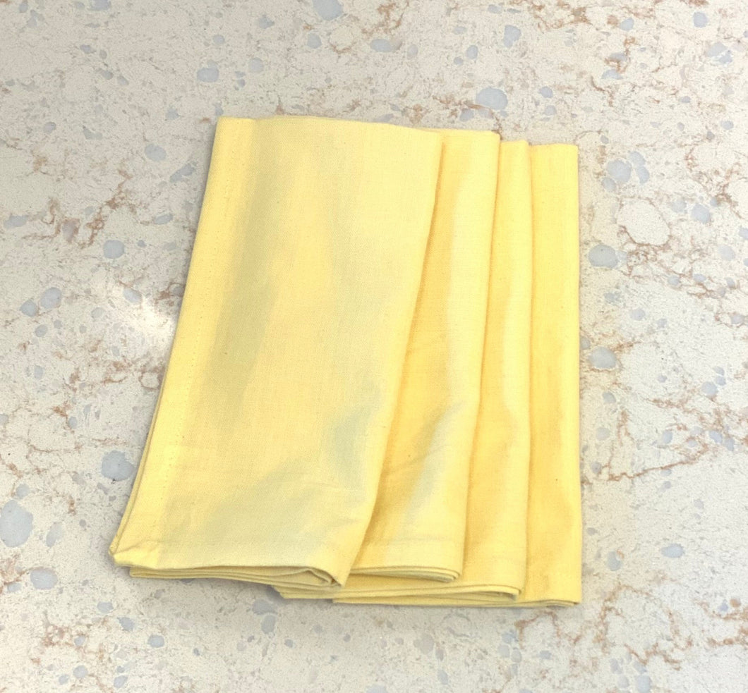 Yellow Cotton Napkin Set/4