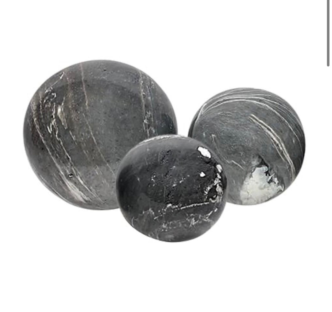 Marble-Look Orb Balls Set/3