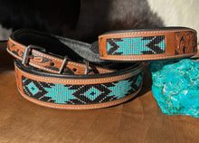 Load image into Gallery viewer, Western Leather Beaded Pet Collar Collection
