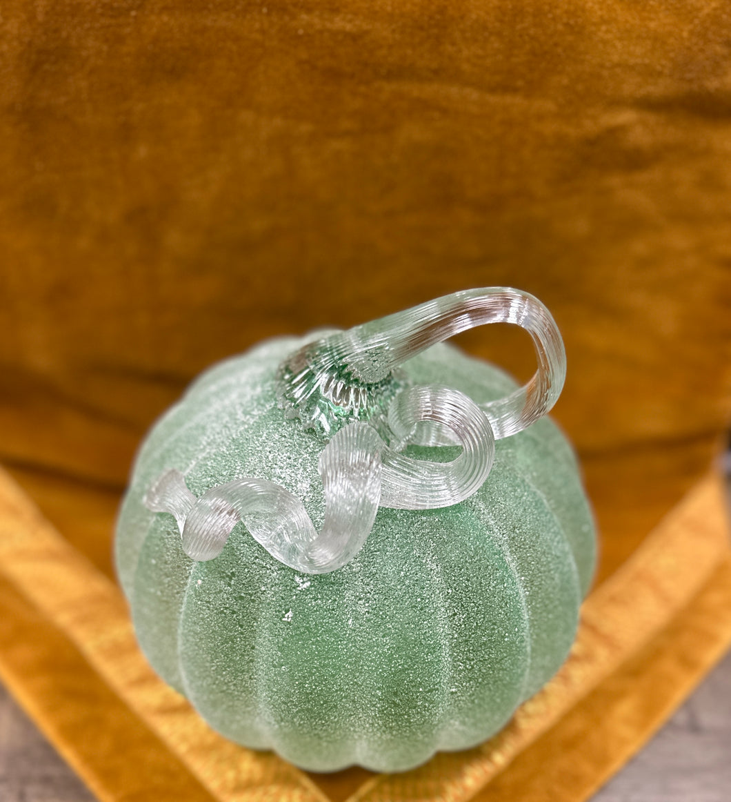 Frosted Glass & Chrystal Pumpkin