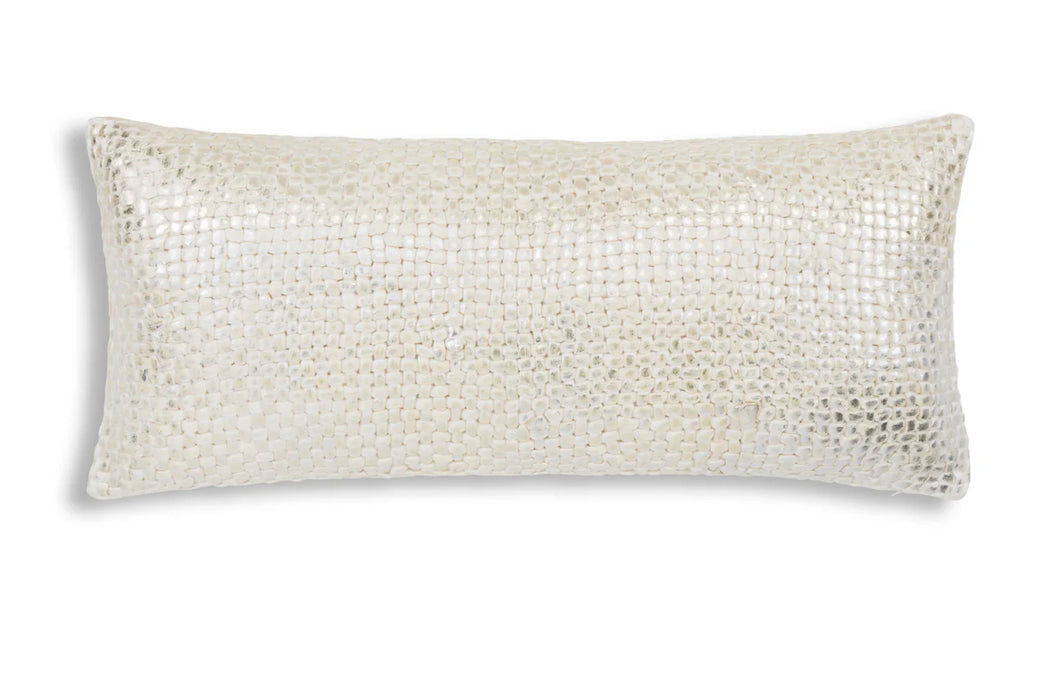 Mika Gold & Silver Throw Pillow