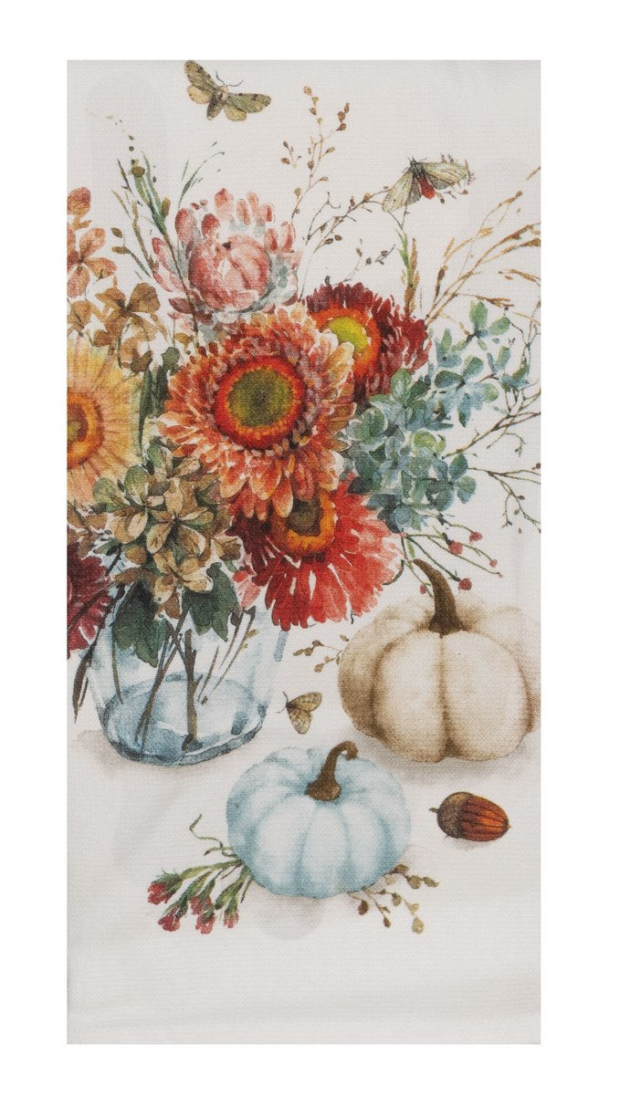 Nature's Splendor Floral Vase Terry Towel