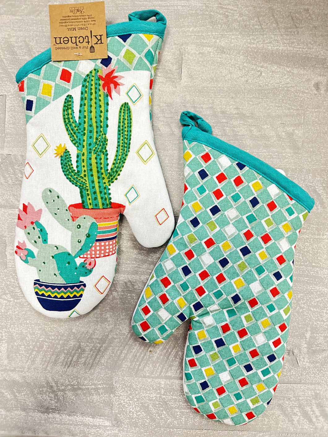 Cactus Designed Oven Mitt