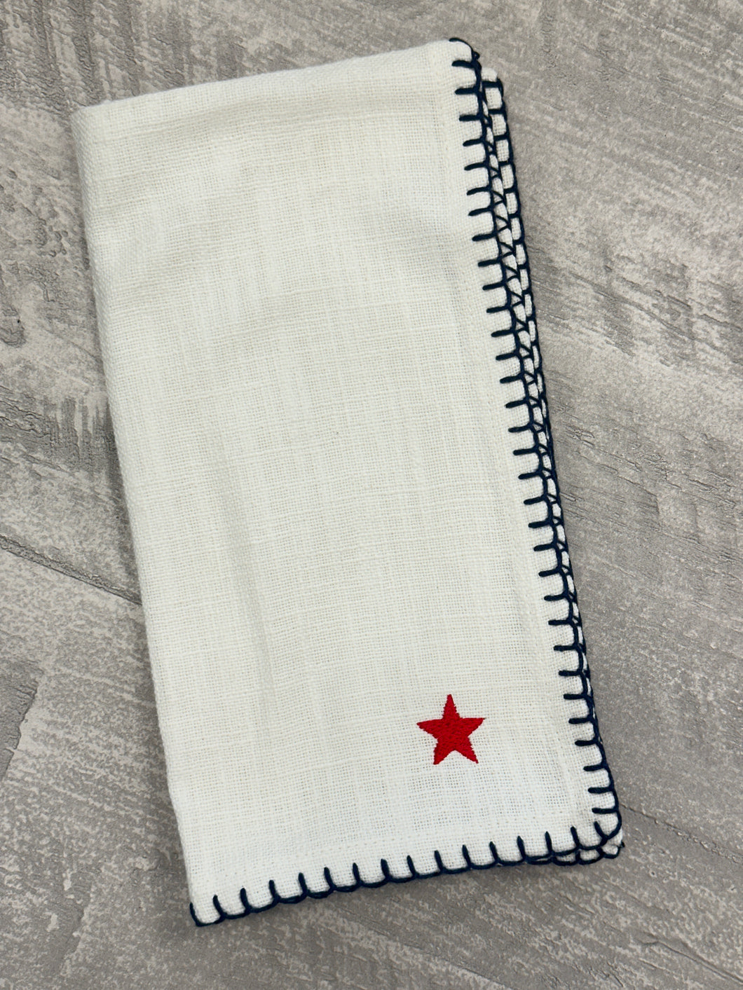 American Pride Embroidered Star Napkin