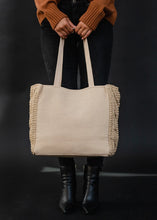 Load image into Gallery viewer, Cable Knit Handbag Collection Black/Cream
