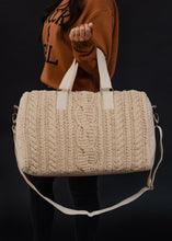 Load image into Gallery viewer, Cable Knit Handbag Collection Black/Cream
