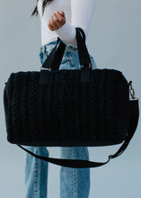 Load image into Gallery viewer, Cable Knit Handbag Collection Black/Cream
