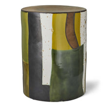 Load image into Gallery viewer, Abstract Ceramic Garden Stool

