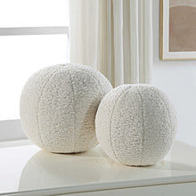 Load image into Gallery viewer, Faux Sheepskin Round Pillow S/2
