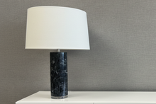 Load image into Gallery viewer, Blue/Gray Marble Lamp on Acrylic Base
