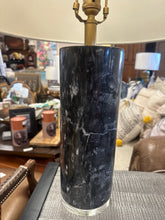 Load image into Gallery viewer, Blue/Gray Marble Lamp on Acrylic Base
