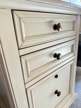 Load image into Gallery viewer, White Washed Desk w/ 7 Drawers
