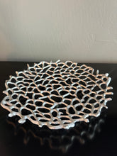 Load image into Gallery viewer, Silver Aluminum Coral Decorative Bowl
