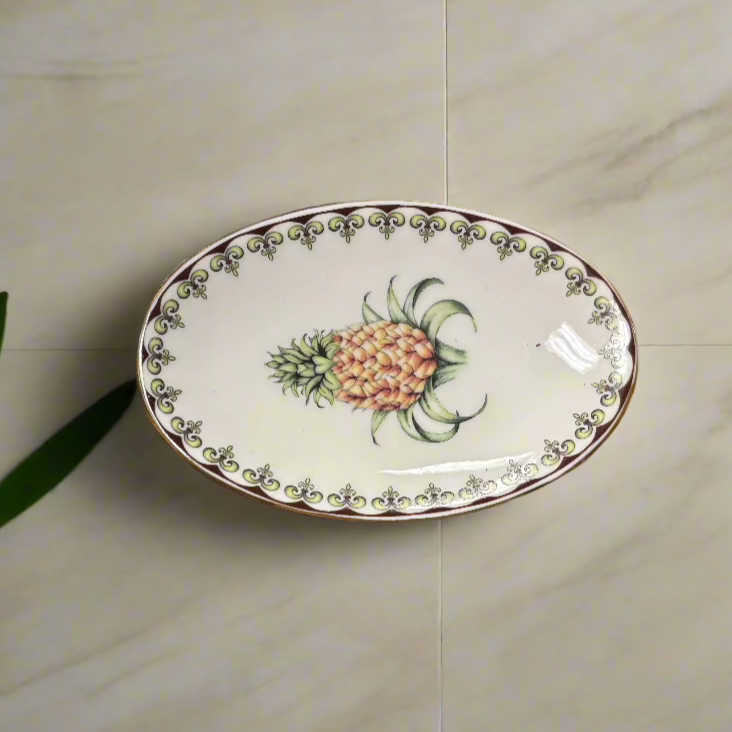 White Pineapple Bath Set