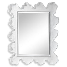 Load image into Gallery viewer, Matte White Sea Coral Coastal Mirror

