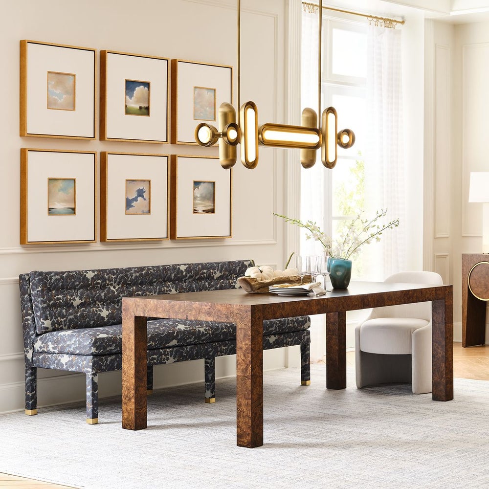 Ingrain Extension Dining Table - Cocoa Brown