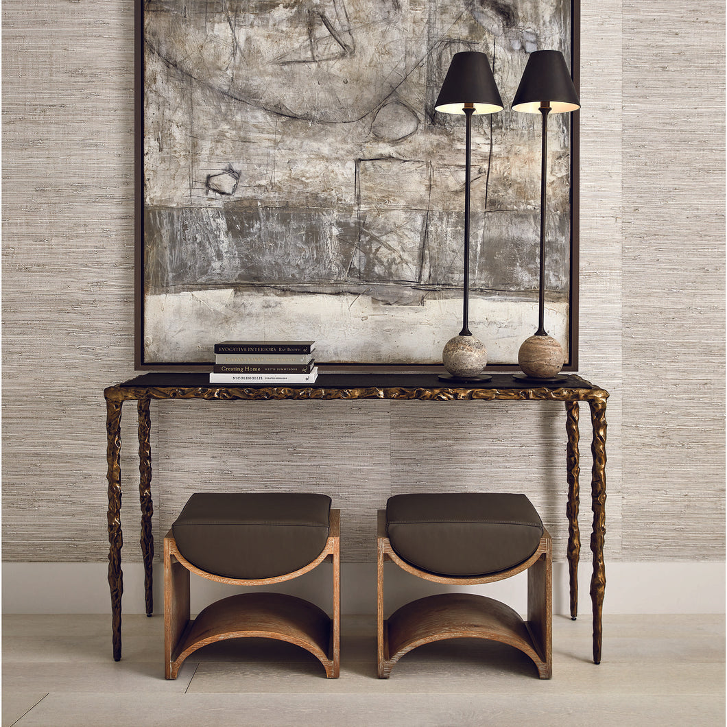 Sculptured Console with Black Granite