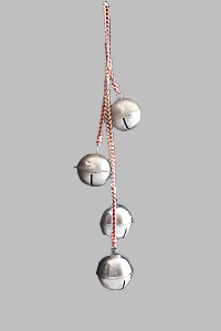 Silver Jingle Bell Cluster Door Hanger