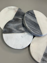 Load image into Gallery viewer, Gray &amp; White Marble Coasters
