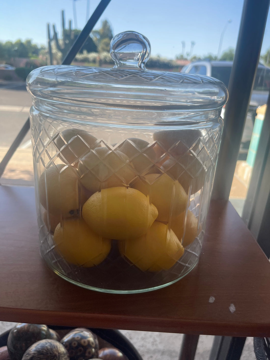 Glass Canister w/ Fake Lemons