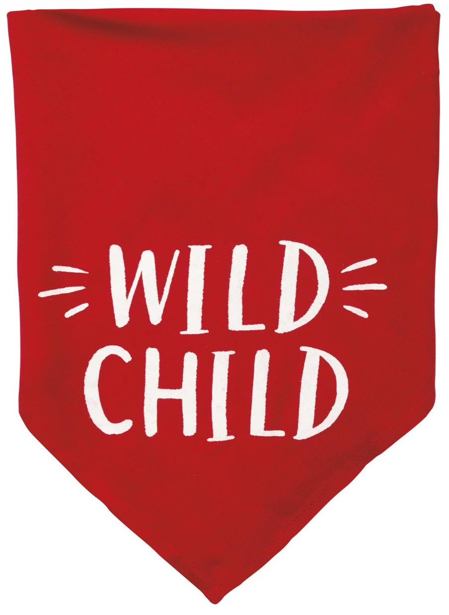 “Wild Child” Red Pet Bandana- Small