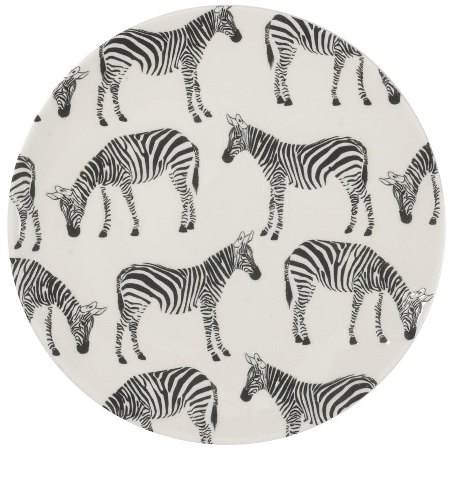Zebra Stoneware Plate Collection
