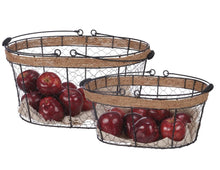 Load image into Gallery viewer, Oval Wire Basket w/ Handles Collection
