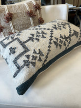 Load image into Gallery viewer, Blue and Cream Lumbar Pillow
