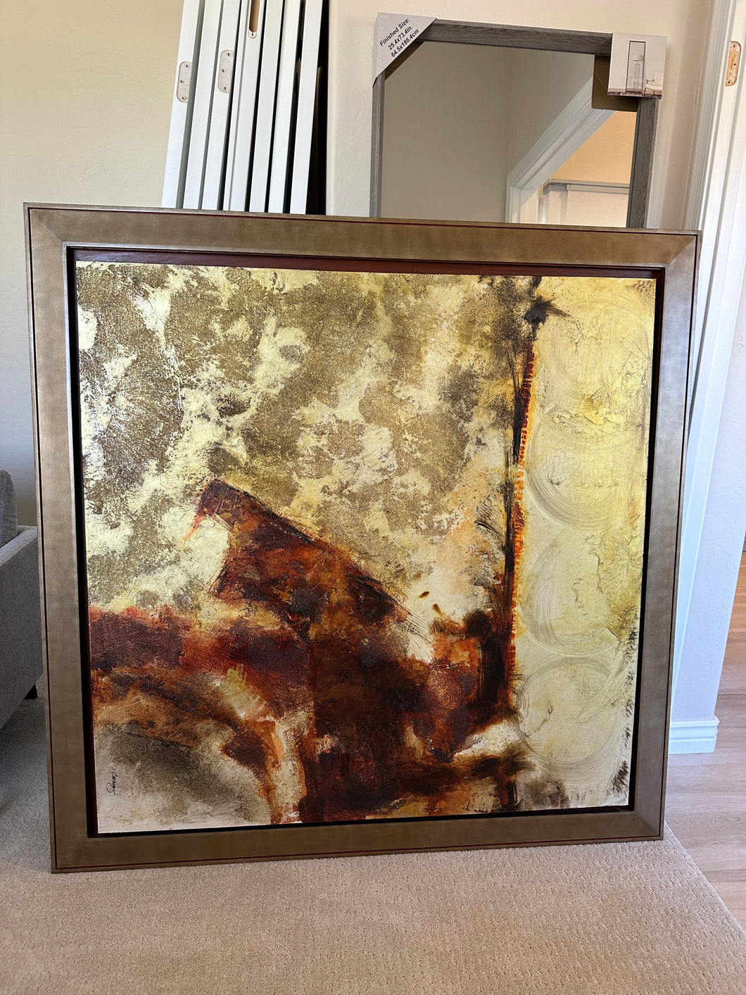 Signed Carney Mixed Media Painting