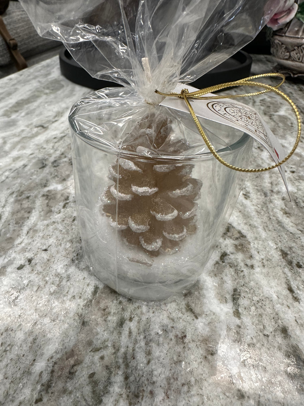 Unique Pinecone Christmas Candle