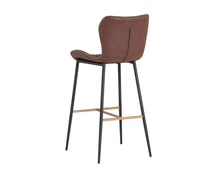 Load image into Gallery viewer, Lyla Bar Stool Brown Faux Leather
