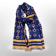 Load image into Gallery viewer, Snaffle Bit Horse Design Wool Blend Scarf Wrap Collection
