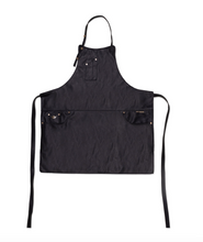 Load image into Gallery viewer, Five Pockets Leather Apron-Slim Fit Black
