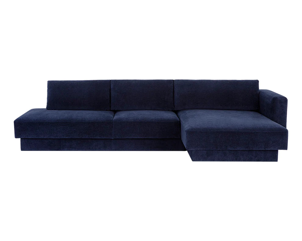 Contemporary Two-Piece Sectional-Navy