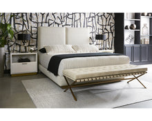 Load image into Gallery viewer, Dazzle Cream Fabric King Bed (Eastern King)
