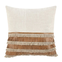 Load image into Gallery viewer, Jute &amp; Leather Chestnut 20&quot; Pillow
