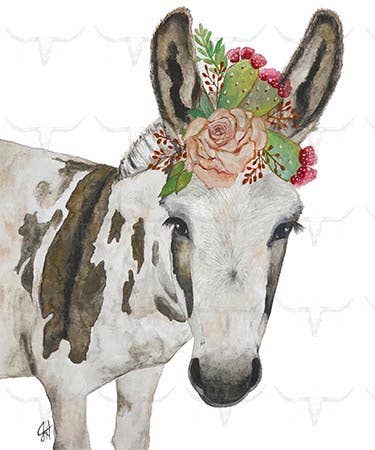 Donkey Cactus/ Rose Dish Towel