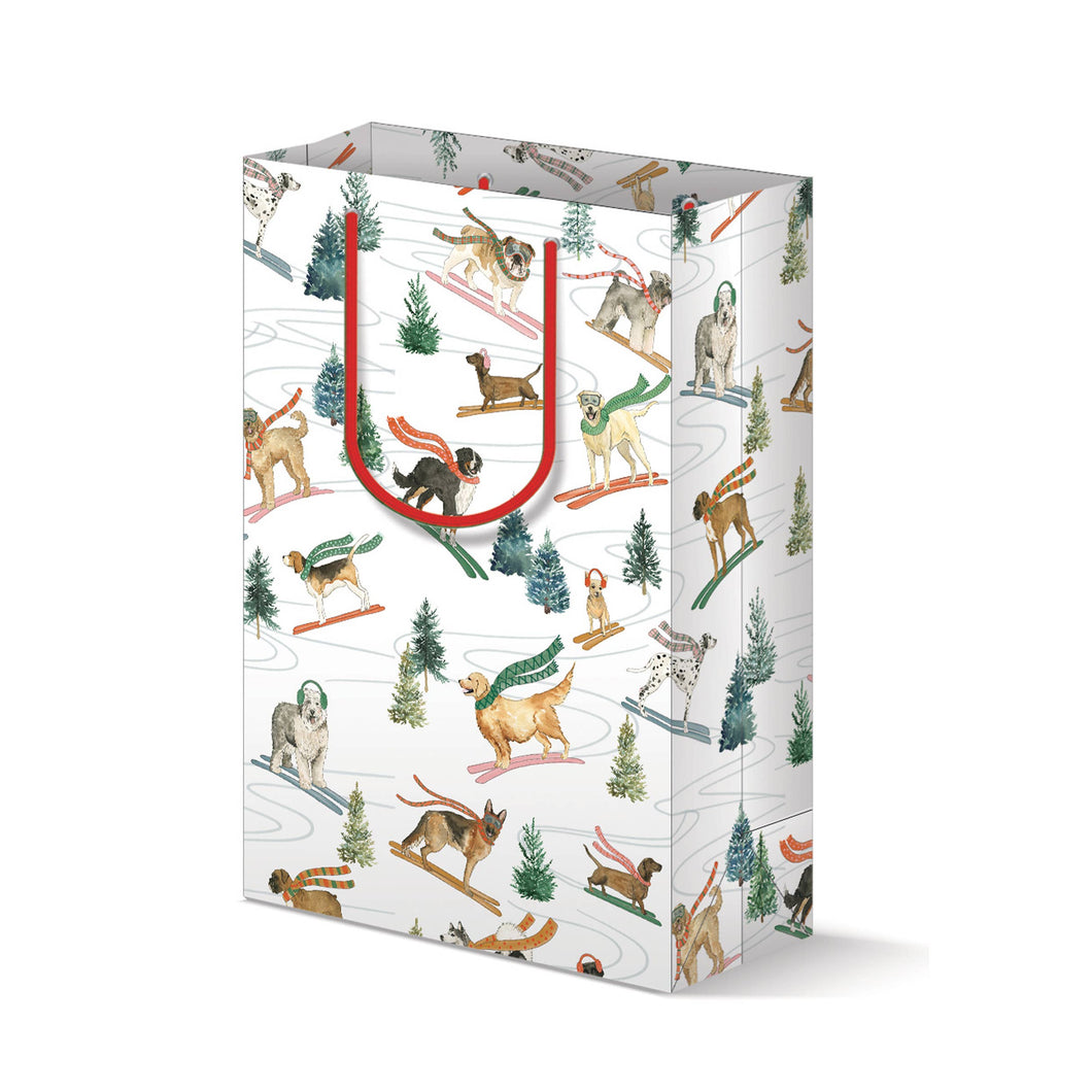 Skiing Dogs Gift Bag