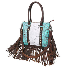 Load image into Gallery viewer, Floral Embossed Genuine Leather Bag
