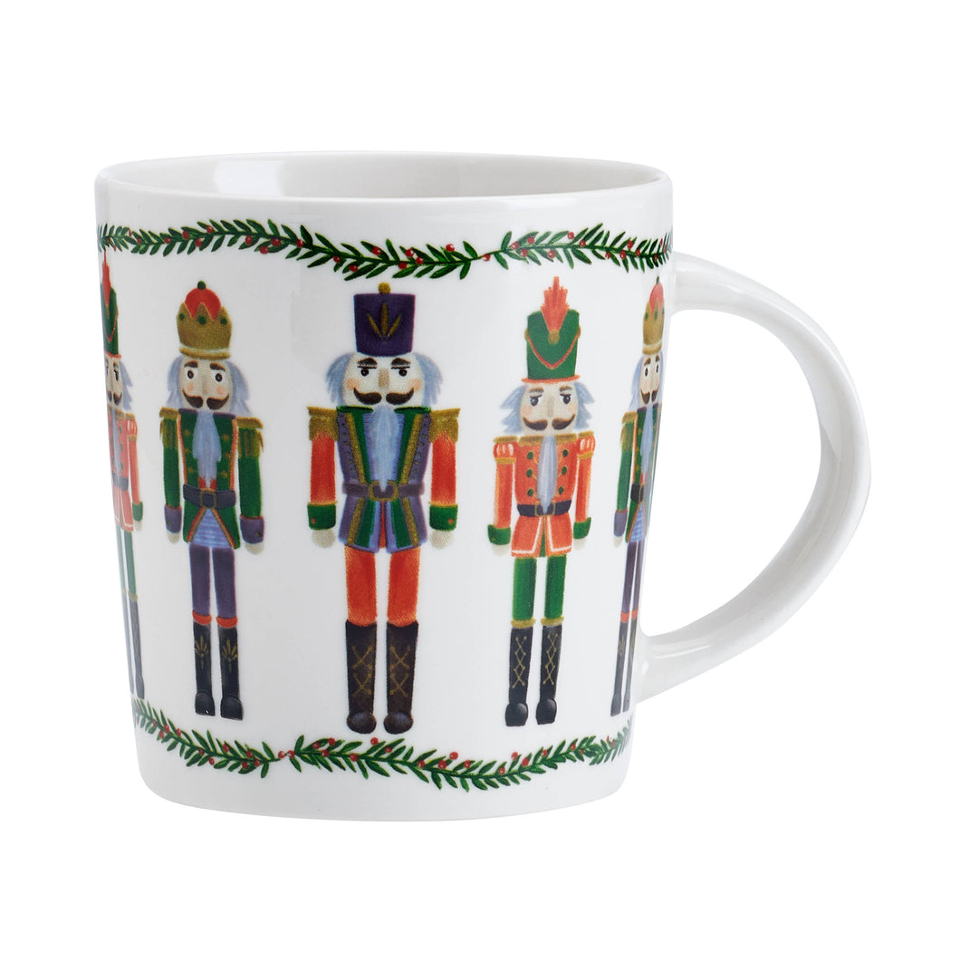 Holly Nutcracker Porcelain Mug