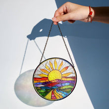 Load image into Gallery viewer, Colorful Sunrise Stained Glass Suncatcher Collection
