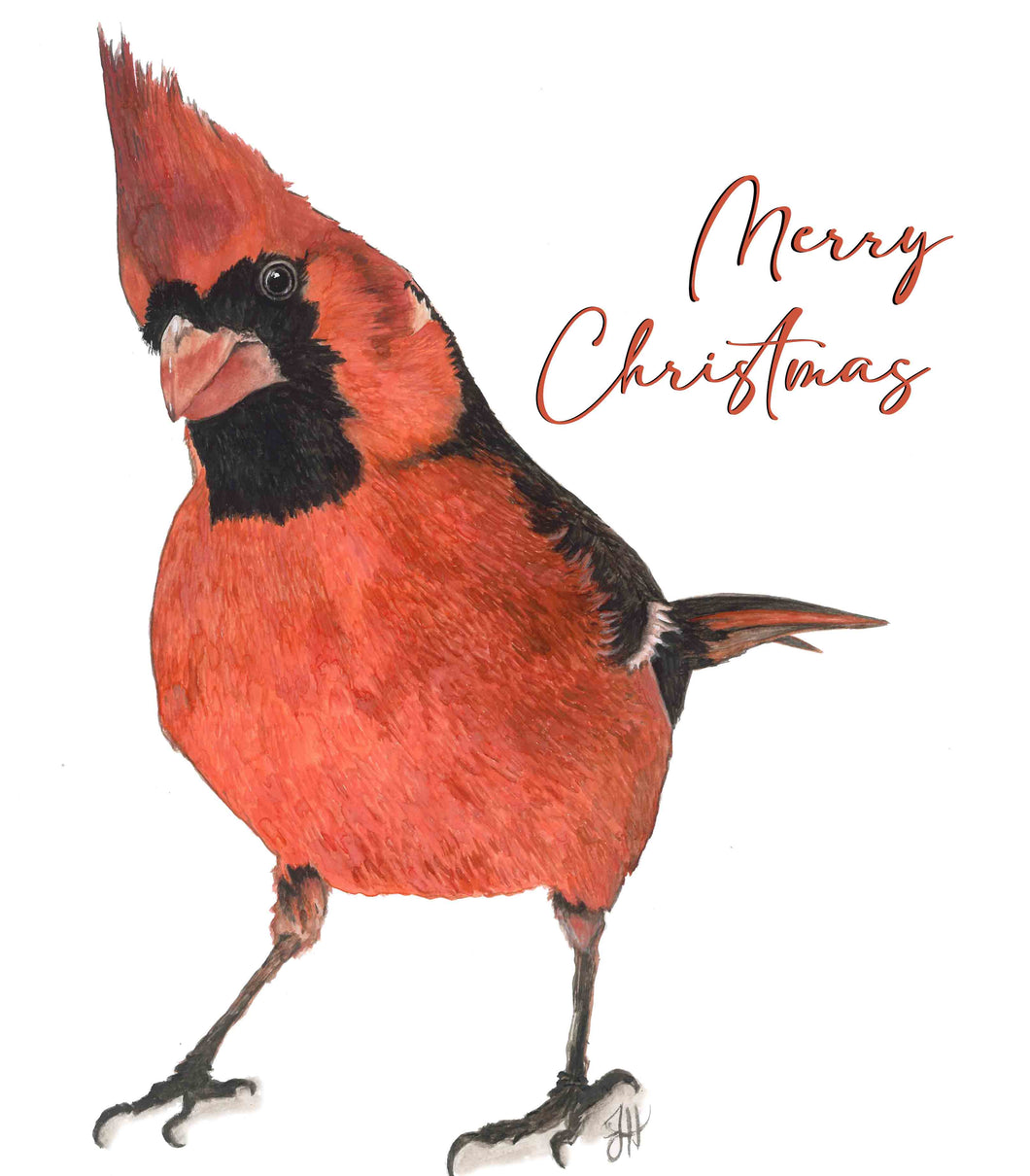 Little Red Bird Dish Towel