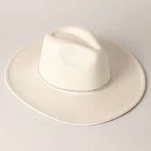 Load image into Gallery viewer, Rhinestone Flat Brim Suede Fedora Hat Collection
