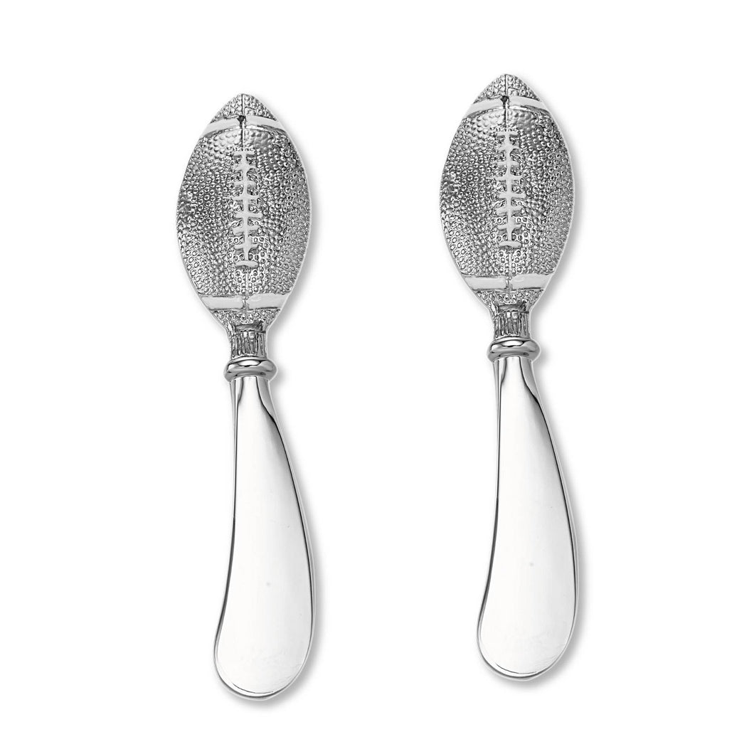 Football Zinc Cheese Spreader - Set of 2
